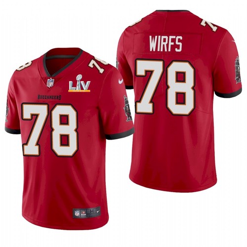 Men's Tampa Bay Buccaneers #78 Tristan Wirfs Red NFL 2021 Super Bowl LV Limited Stitched Jersey